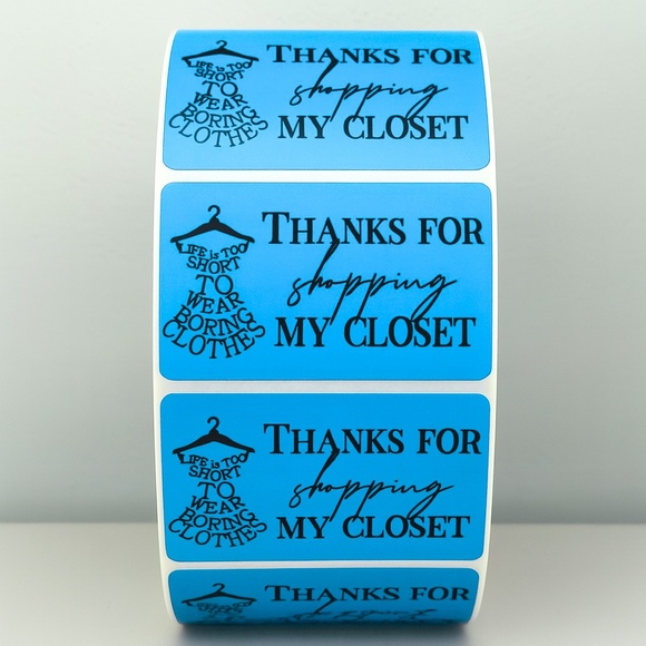 Thanks for Shopping My Closet Stickers – Cute Labels for Clothing Orders - Picture 4 of 11